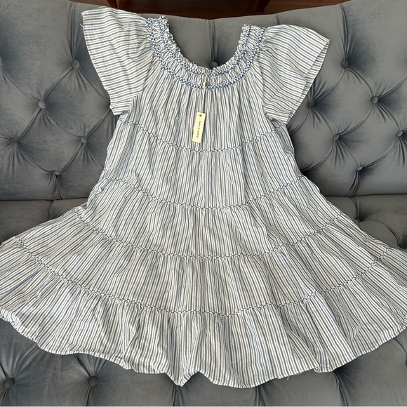 Max Studio NEW!!!! Yarn Dye Smocked Mini Dress Small - Picture 4 of 7